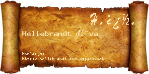 Hellebrandt Éva névjegykártya