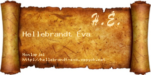 Hellebrandt Éva névjegykártya